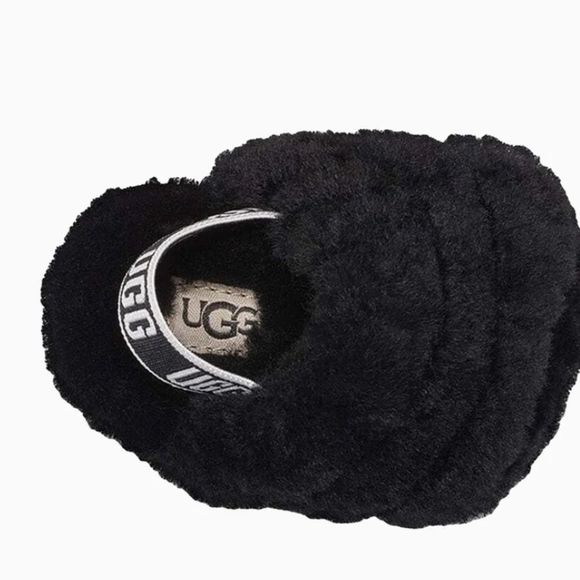 Ugg Fluff Yeah Infant Slides- Black - Picture 3 of 8